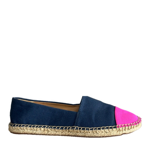 J. Crew Navy and Pink Espadrilles size 9.5